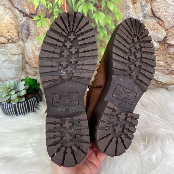 MARC FISHER Nairy Suede Hiking Boots with Chunky Soles, 7.5 - Picture 10 of 12